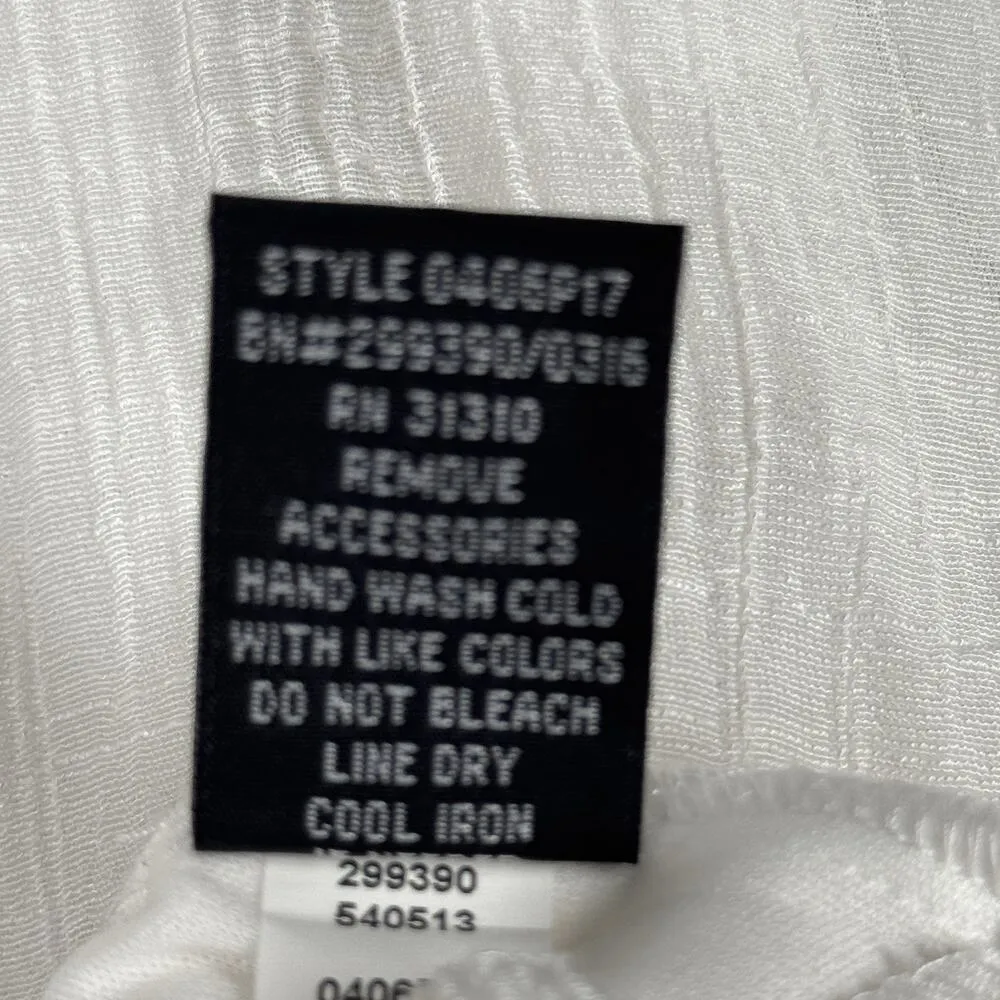 AB Studio Shirt Women Large White Layered Lagenlook Clean Girl Vintage 2000s Y2K - Image 7