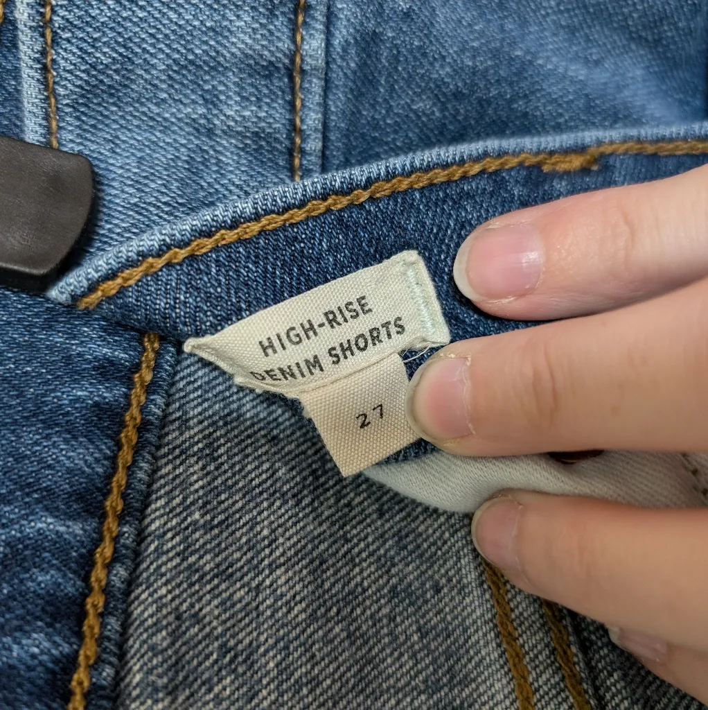 Madewell High Waist Mom Shorts W27 Medium Wash - Image 4