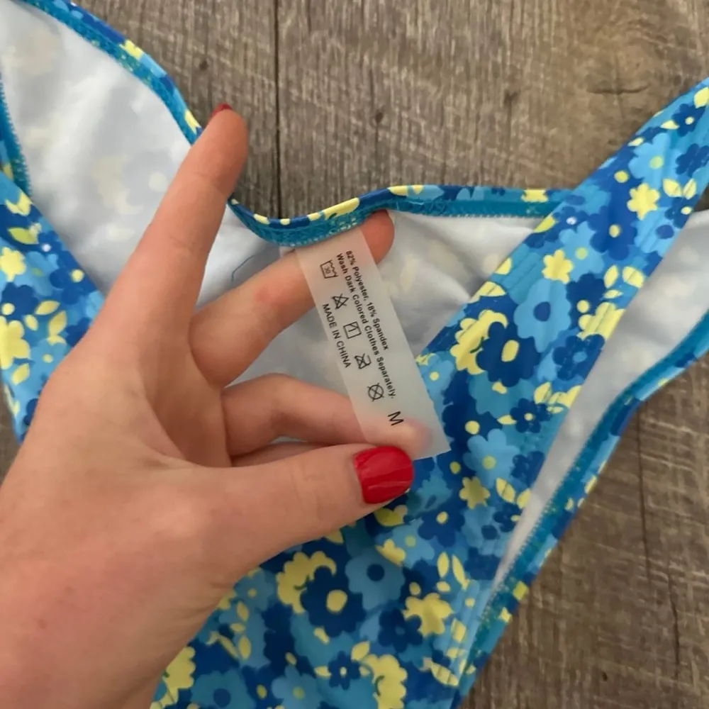 NWOT SHEIN Blue and Yellow Bikini Bikini - Image 4