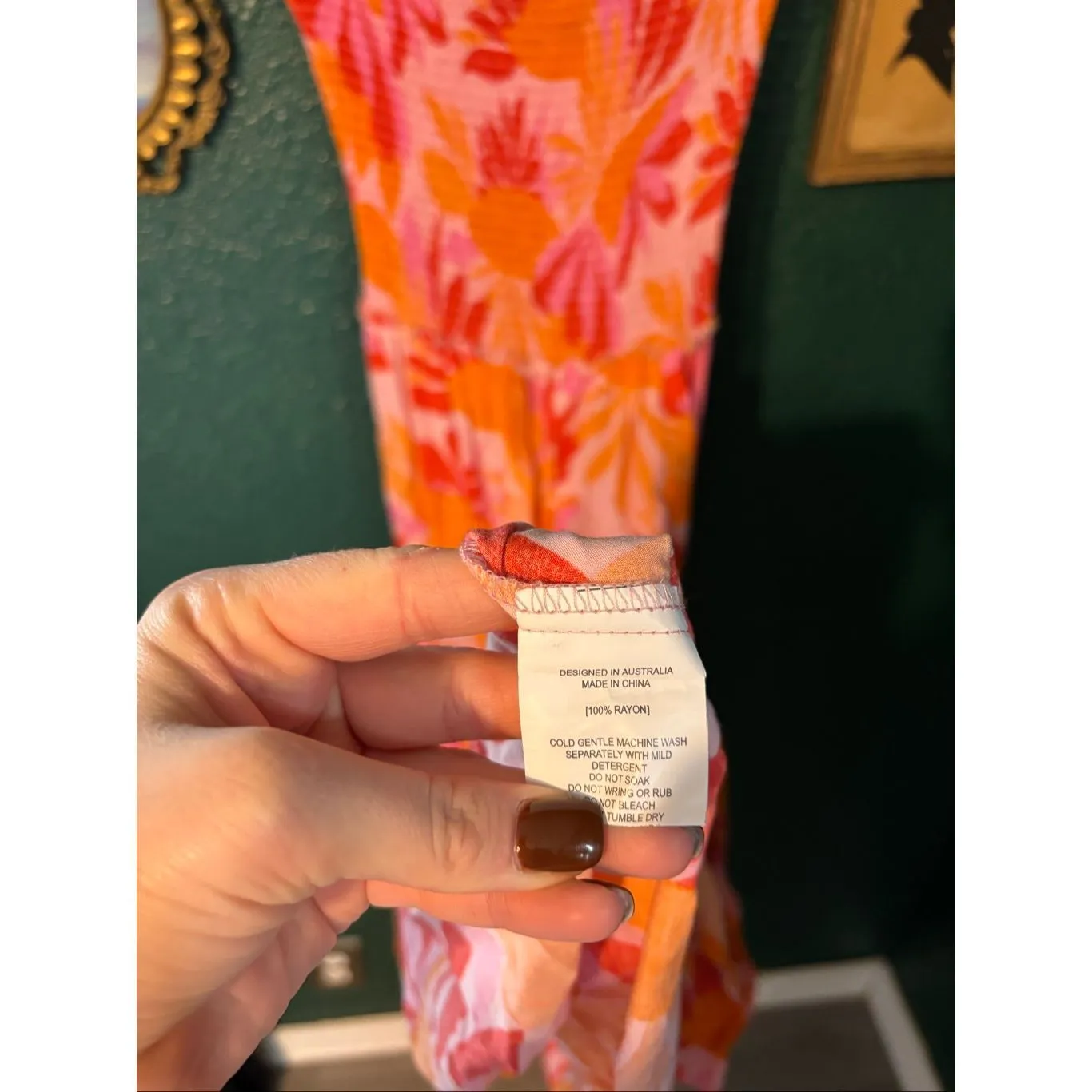 Abel the Label Rumi Strapless Maxi Dress Floral Smocked Anthropologie Size Mediu - Image 3