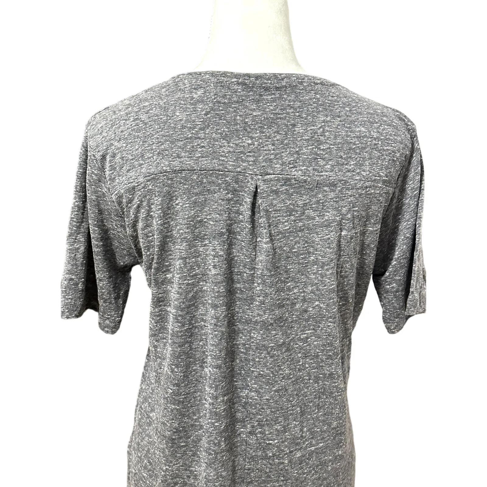 Royce Brand T-Shirt Patriotic Peace & Love Graphic Short Sleeves Gray Women's M - Image 6