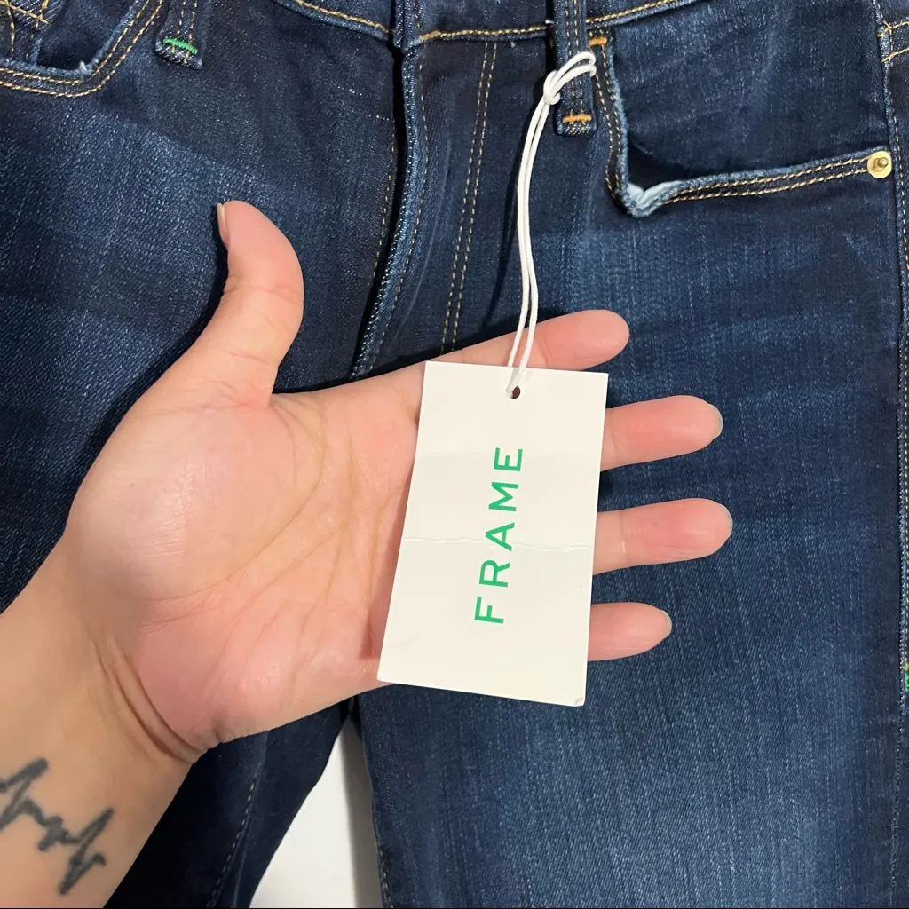 Frame Le Skinny De Jeanne Mid Rise Jeans In Augusta‎ Size 24 - Image 6