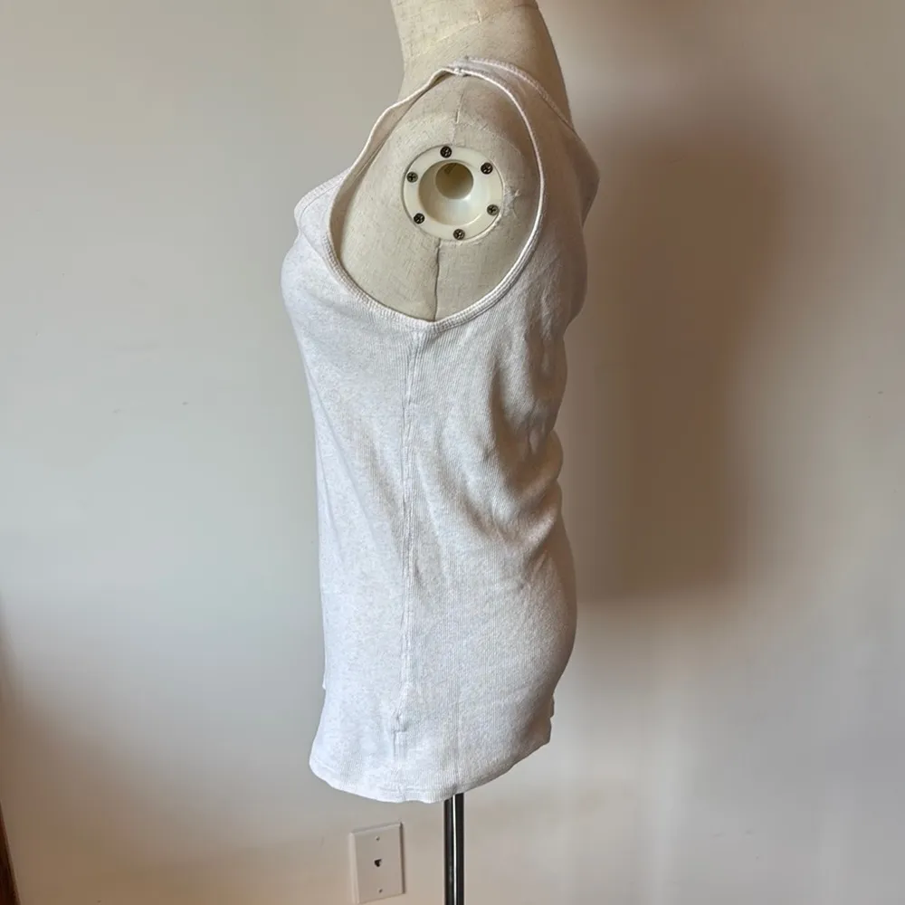 Faded Glory White Sleeveless Fitted Tank Top - Image 3