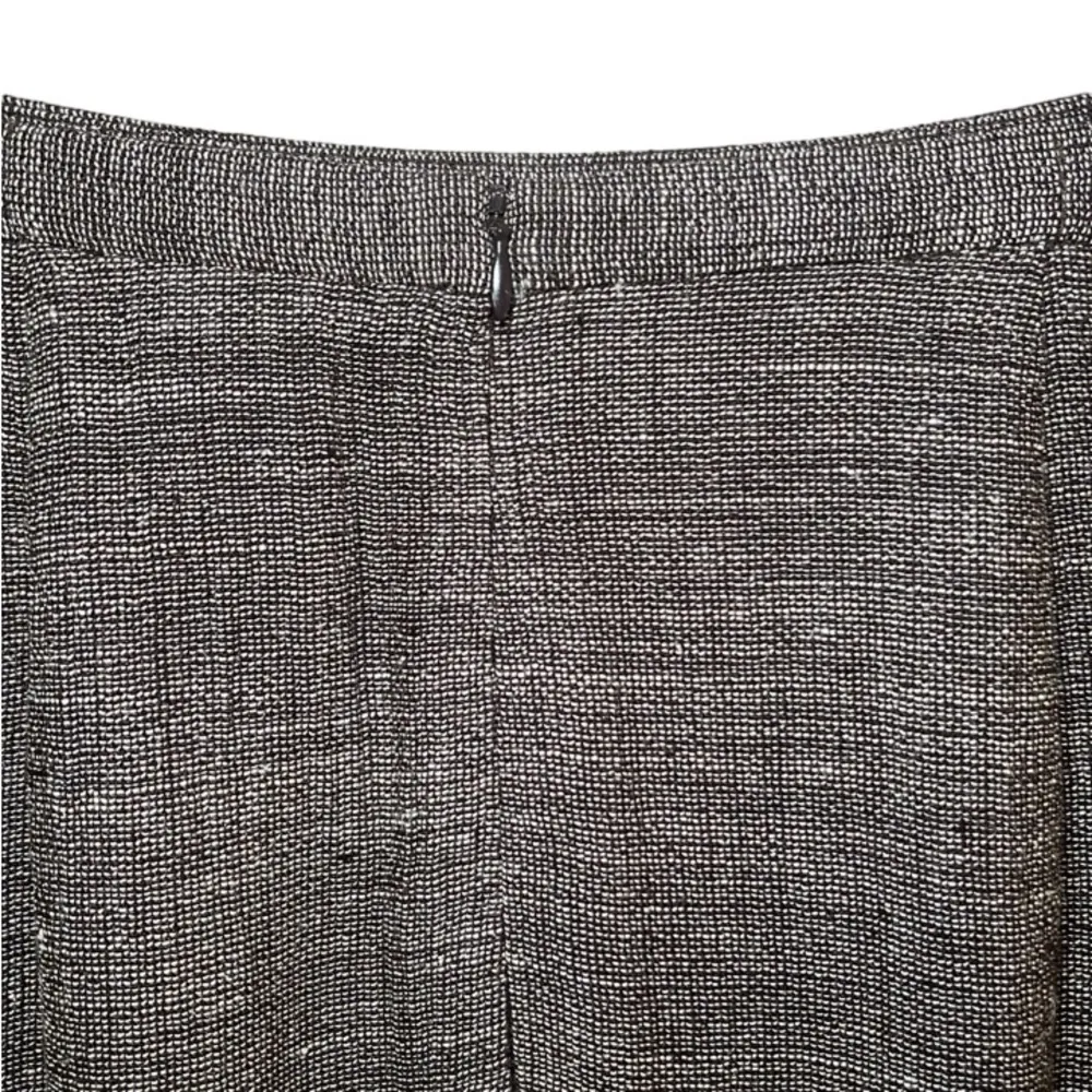 Eileen Fisher Long Skirt Linen Blend Basketweave Brown Tweed Size Medium - Image 3