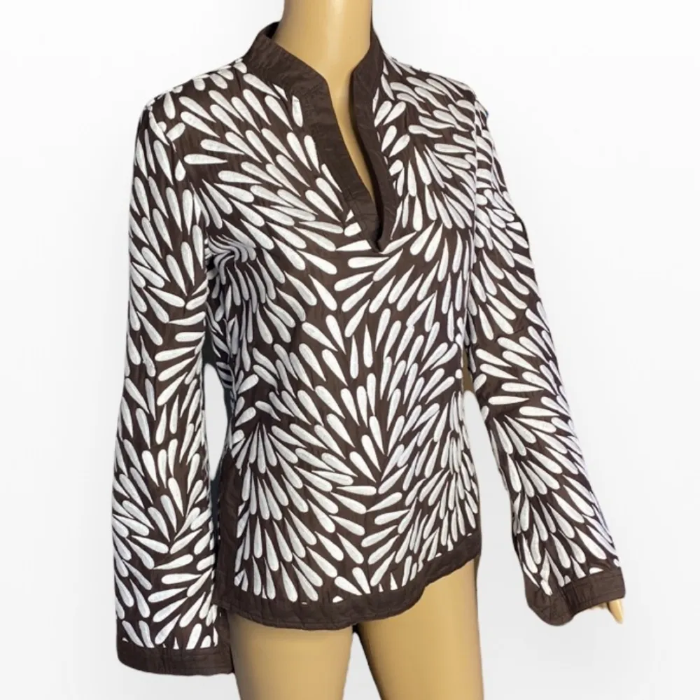 Tory Burch Embroidered Tunic Size 4 - Image 2