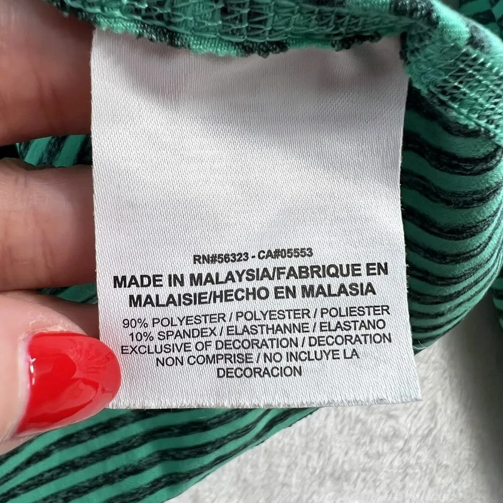 Nike S Small Dri-FIT Element Pullover 1/2 Running Reflective Stripe Black Green - Image 7