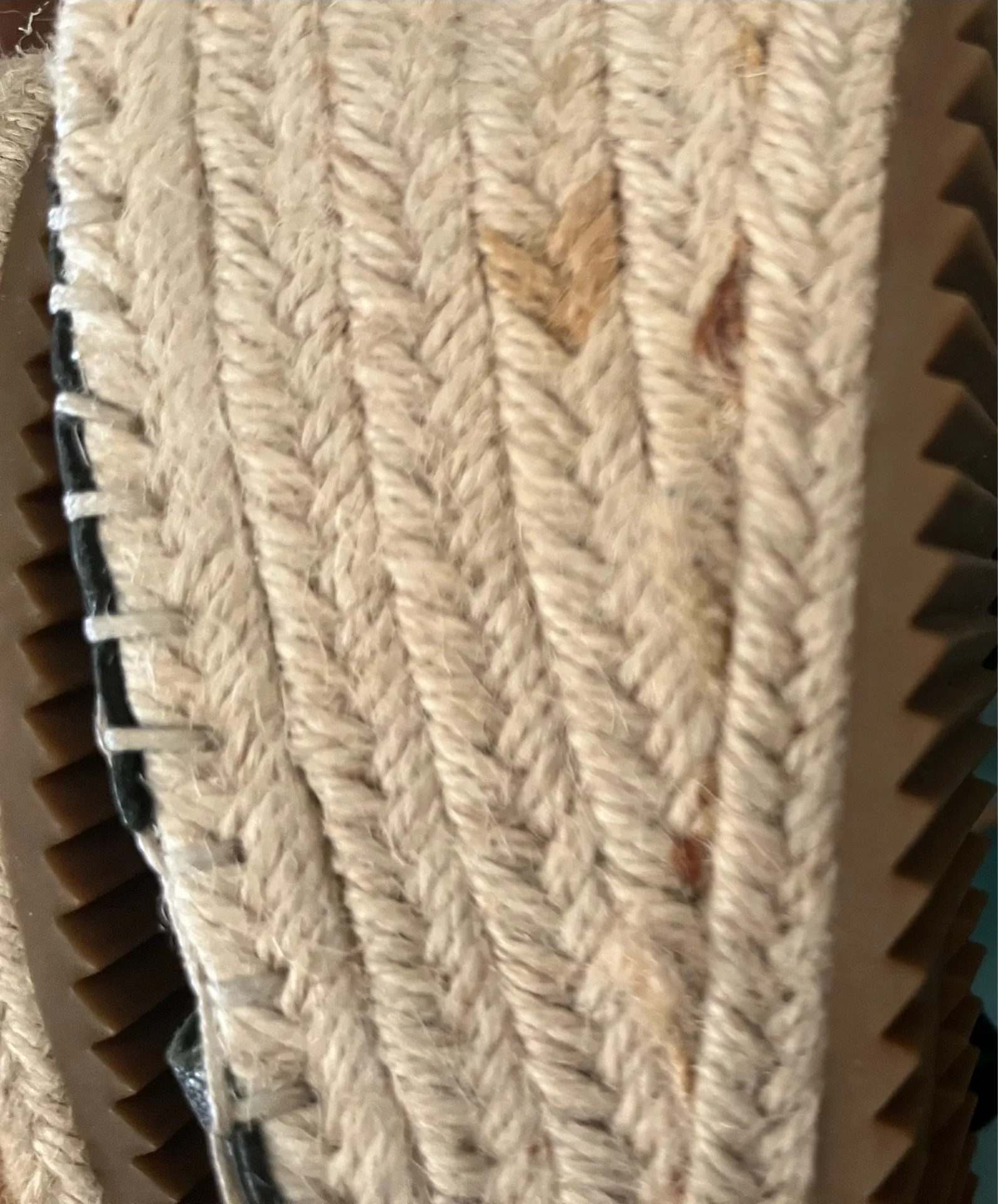 Eileen Fisher Black Leather Ankle Tie Espadrille Wedge Sandals - Size 9 (Stains on Jute) - Image 9