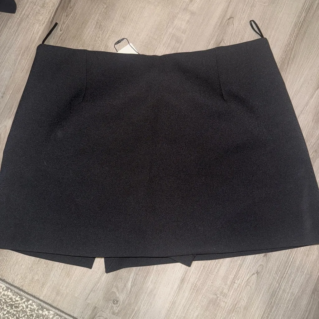 Zara Black Mini Skort - Image 2