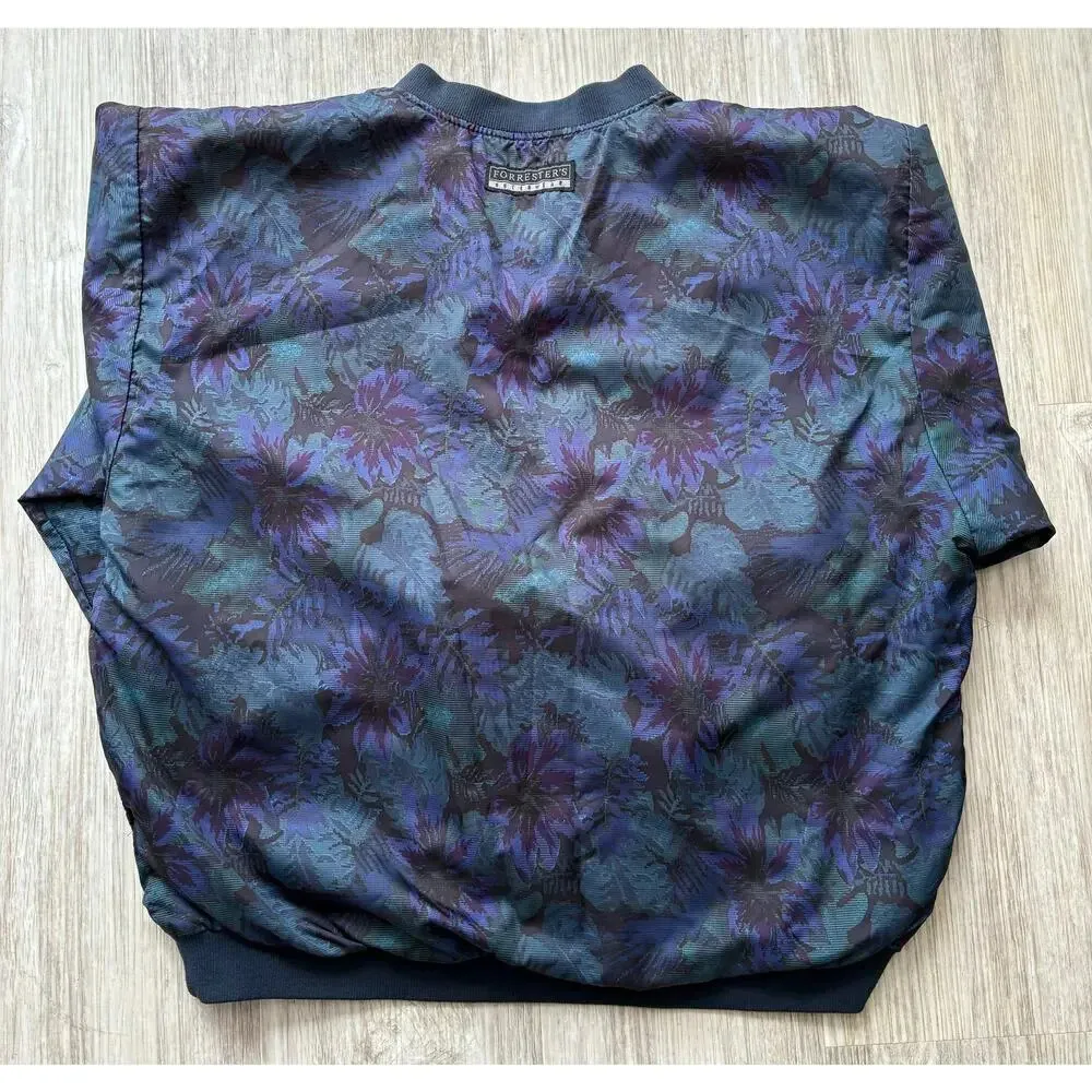 Forrester’s | Vintage Ladies Embroidered Golf Pullover Windbreaker | Medium Blue - Image 2