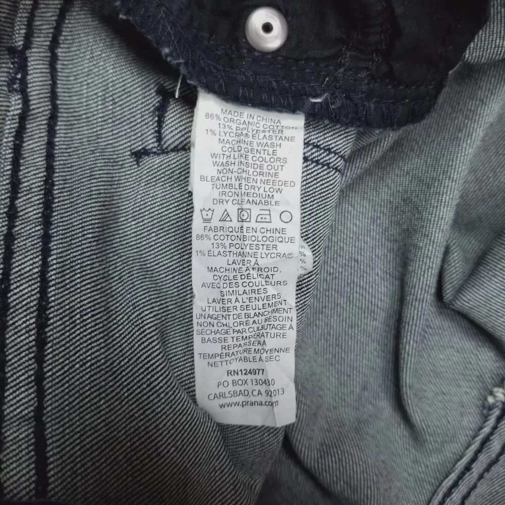 Prana Geneva Bootcut Jeans Dark Blue Wash Sz 4 - Image 6