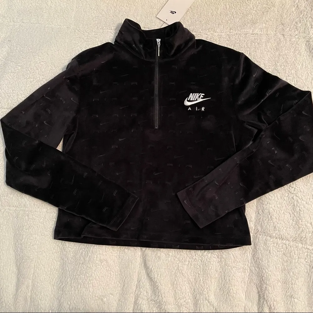 Nike Air Women’s Velour Quarter Zip Long Sleeve Top - Image 5