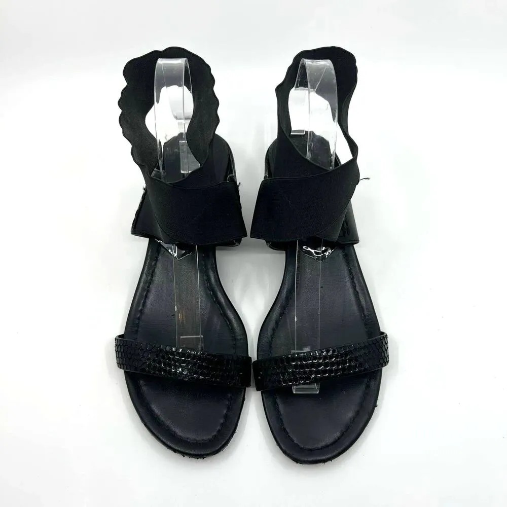 Donald Pliner Ankle Strap Black Leather Sandal 8.5 US - Image 5