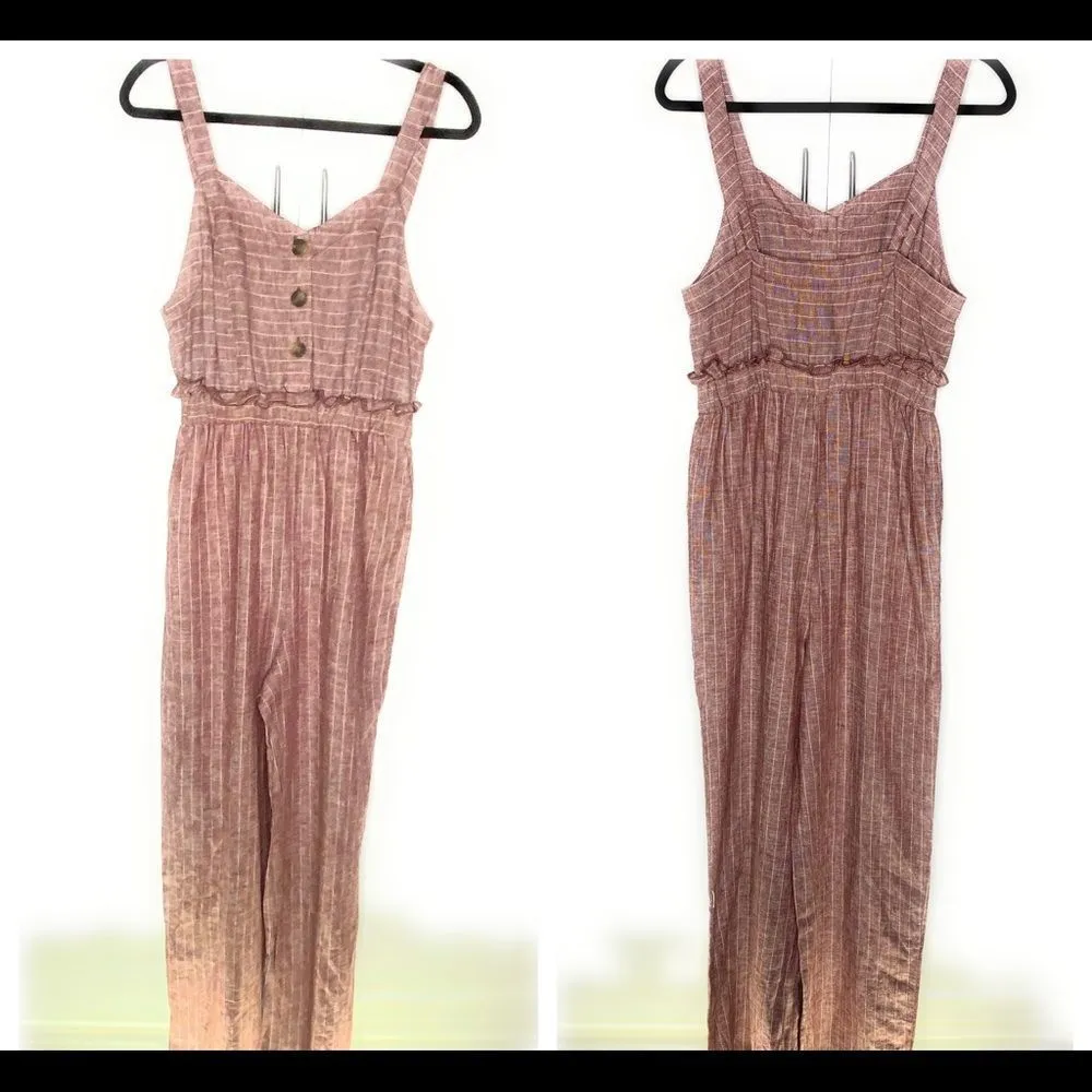 Romeo +Juliet Couture Linen‎ Blend Jumpsuit - Image 3