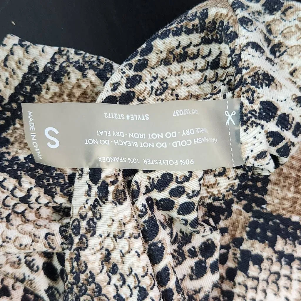 Salty by Andie Snakeskin Print Cropped Tank Top Size Small Snakeskin Fitted Tank - Image 7