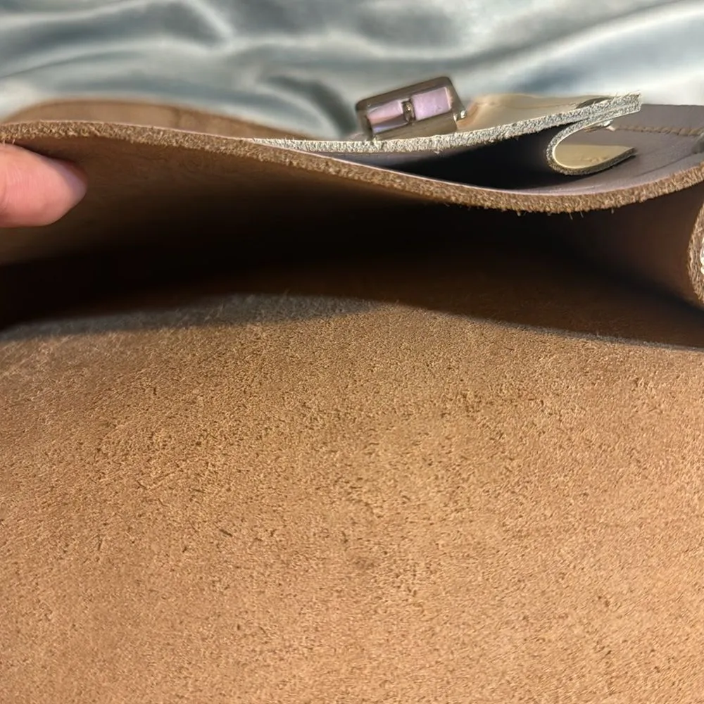 The Cambridge Satchel Company X Chris Benz Lavender Leather Crossbody Bag White - Image 12