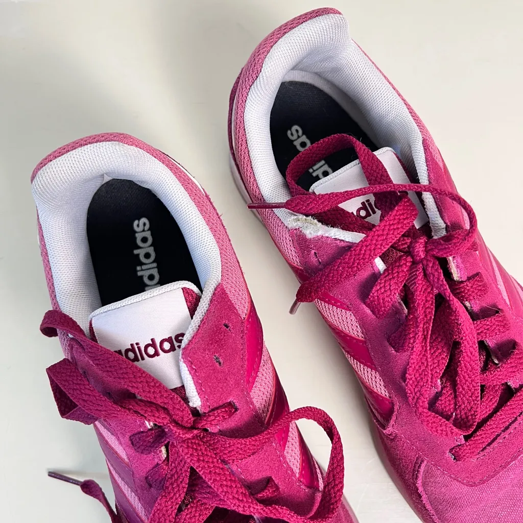 Adidas Women’s Pink Low Top Lace-Up‎ Sneakers Size US 8.5 B43788 - Image 4