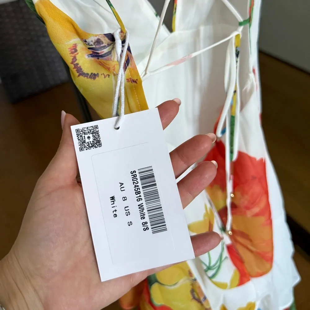 *NWT* Saints & Secrets Veda Strappy Back Ruffle Maxi Dress White - Image 13