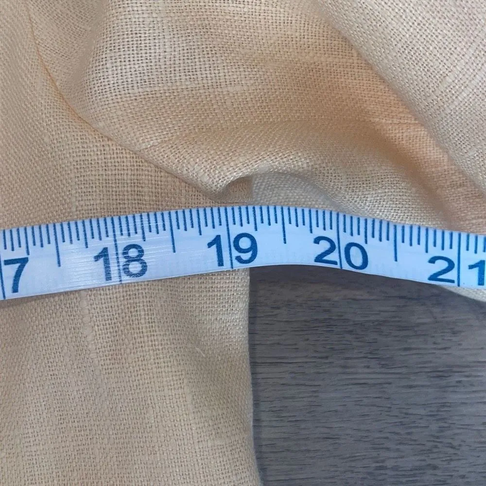 Harve Benard By Benard Holtzman Womens Button Blazer Jacket Linen Yellow/Peach S - Image 6