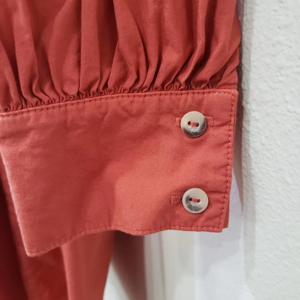 Amadi Notch Lapel Button Front Long Sleeve Belted Tie Waist Dress Trench Size XS - Image 5