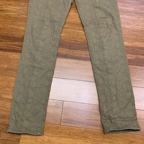 AG Adriano Goldschmied Jeans Womens 26‎ Green Prima Ankle Cigarette Snake Print - Image 3