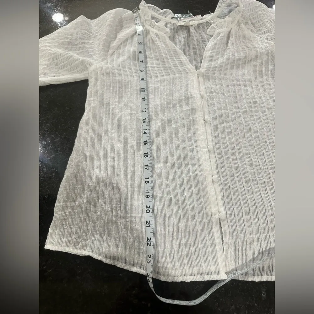 By The River Sheer White Boho Button - Image 5