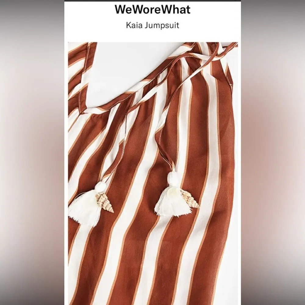 NWT WeWoreWhat Kaia Jumper in Burnt Henna Striped Size S - Image 10
