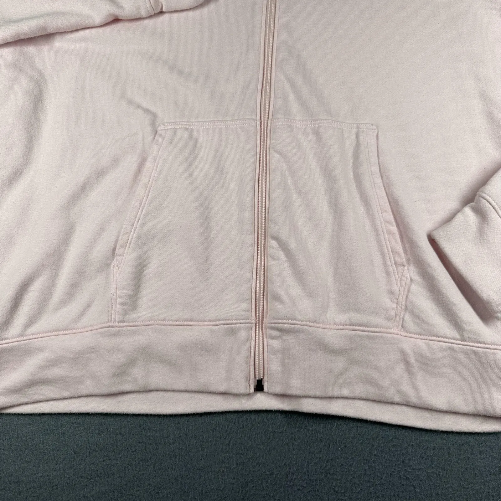 Under Armour Hoodie Womens XL Pink Fleece Loose Fit Full Zip Hooded Sweatshirt - Image 6
