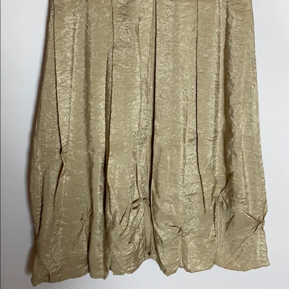 BCBG MaxAzria gold dress with beading - Image 7