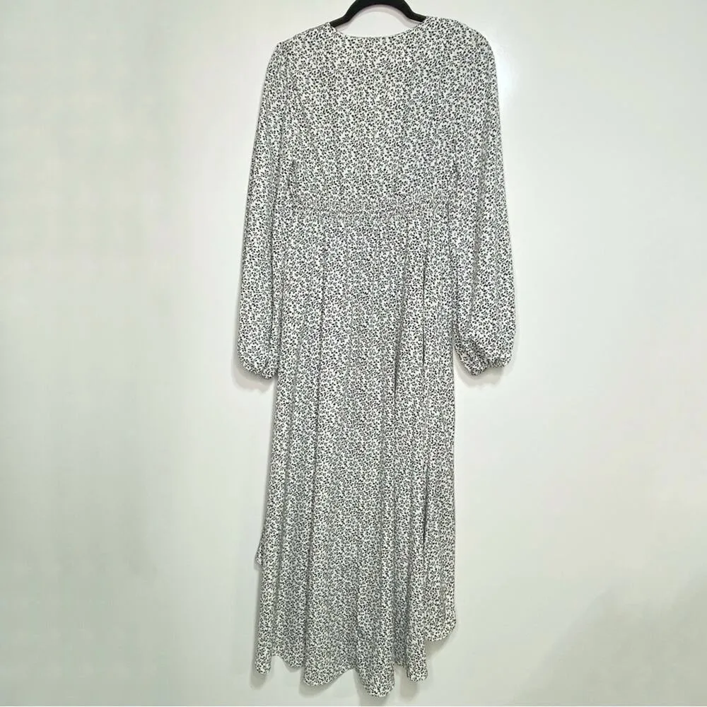 Tularosa Aritzia Long Sleeve Black, White Floral Drift Away High Low Top, Dress - Image 11