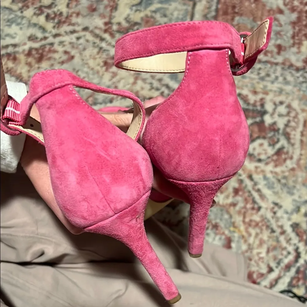 Marc Fisher Pink Heels Ankle Strap Sandals - Image 5