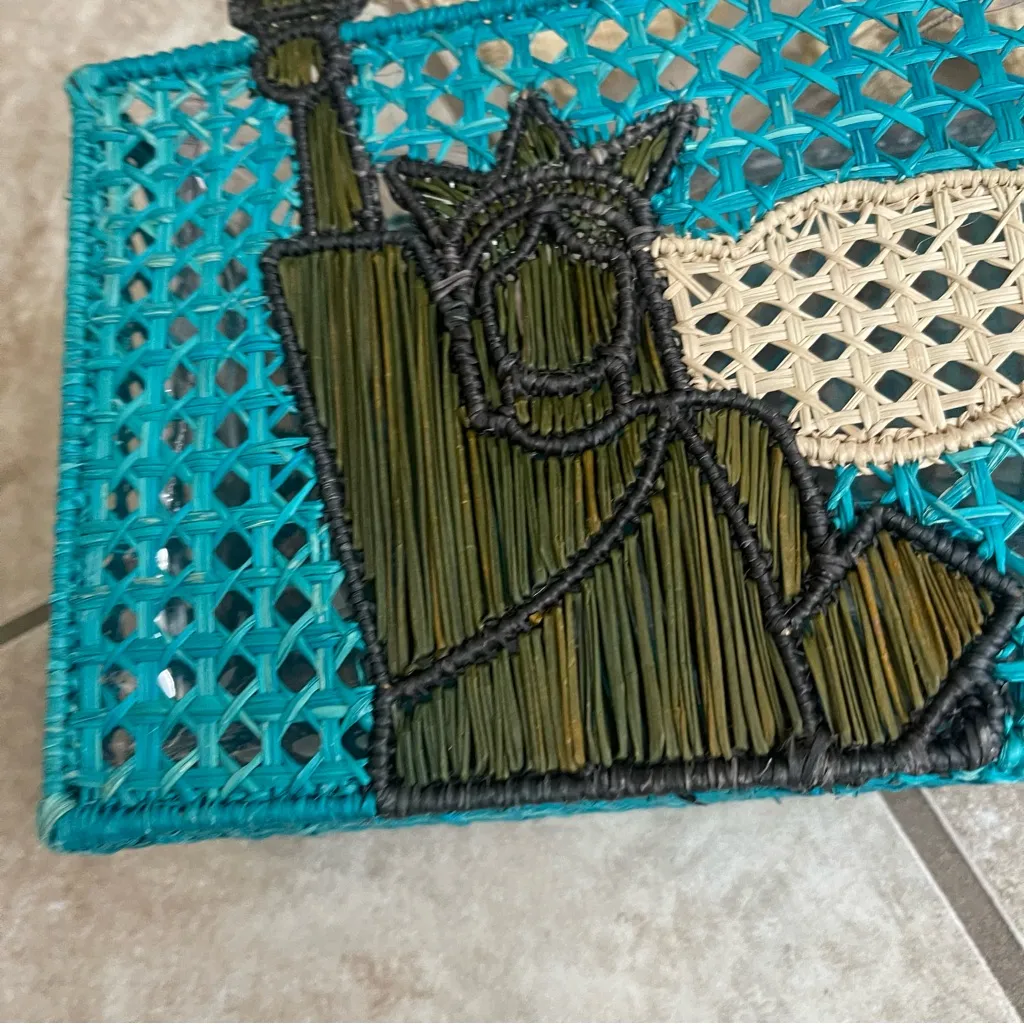 Mercedes Salazar ‎ Statue Of Liberty RARE Hand Bag W/ Plastic Liner Hand Made - Image 16