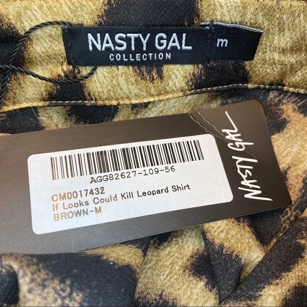Nasty Gal If Looks Could Kill Leopard Buttondown - Image 13