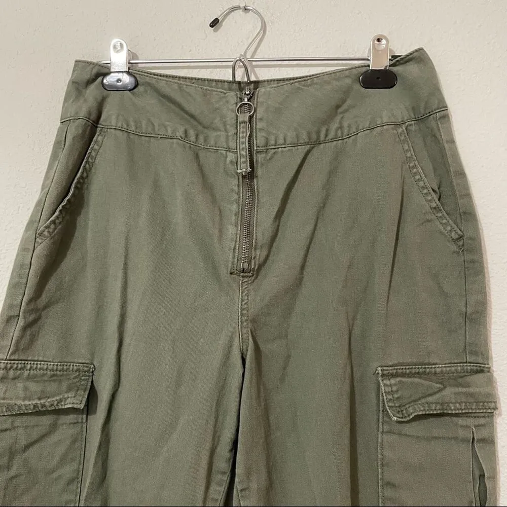 Wild Fable Army Green Cargo Jogger Pants Womens 8 Casual Zip Fly Gorpcore - Image 5