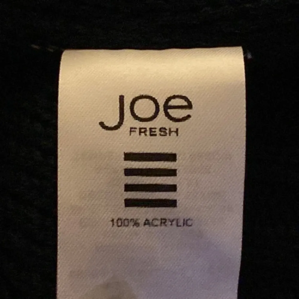 JOE FRESH navy knit sweater with a wide cable knit stripe in front. Large. EUC - Image 8