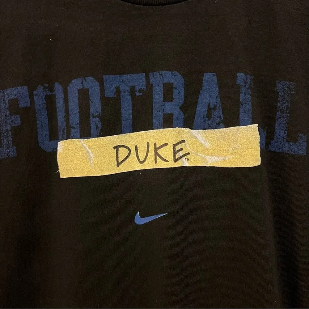 Nike Team Duke University Football Black Tshirt Size XL - Image 3