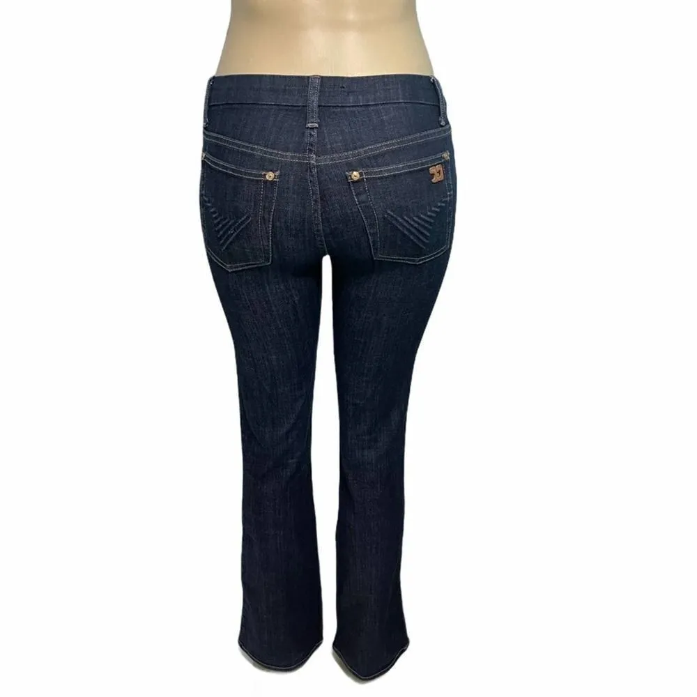 Joe’s Jeans Muse Wide Leg Flare Low Rise Jeans Dark Wash Jett Blue‎ Size 25 - Image 8