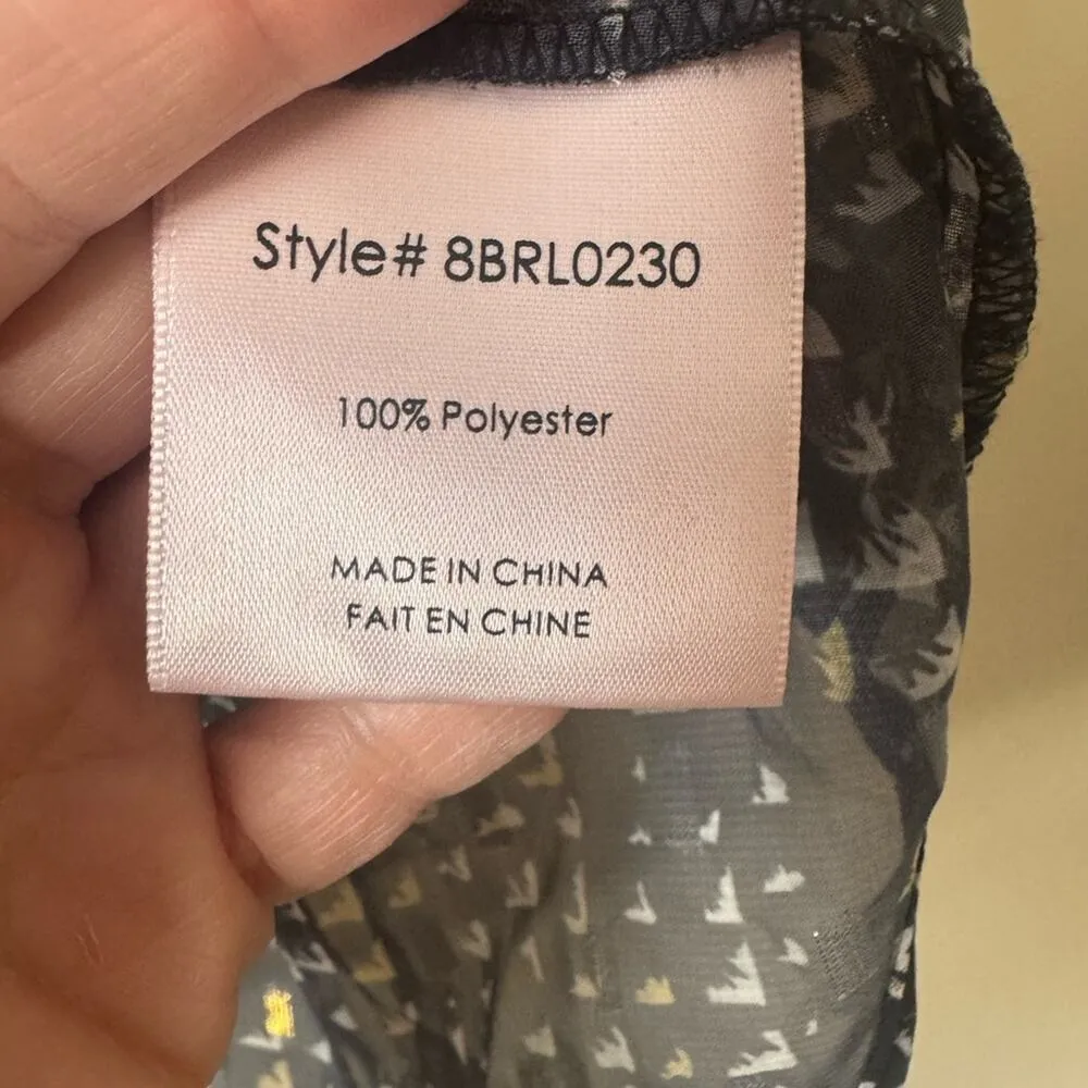 Badgley Mischka NWT printed blouse in size XS - Image 8