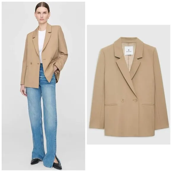 NEW Anine Bing Madeleine Blazer in Deep Sand - Image 2