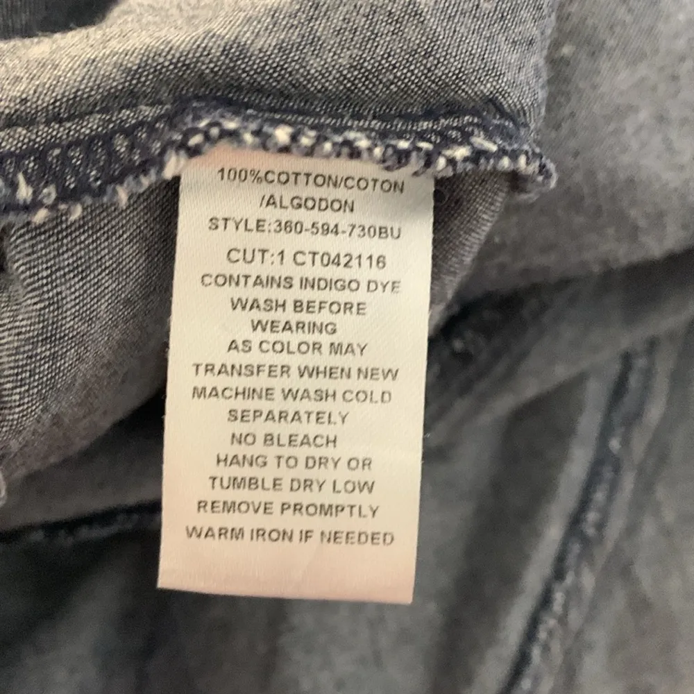 Roper western bias cut midi skirt 100% cotton indigo blue woman size MEDIUM - Image 9