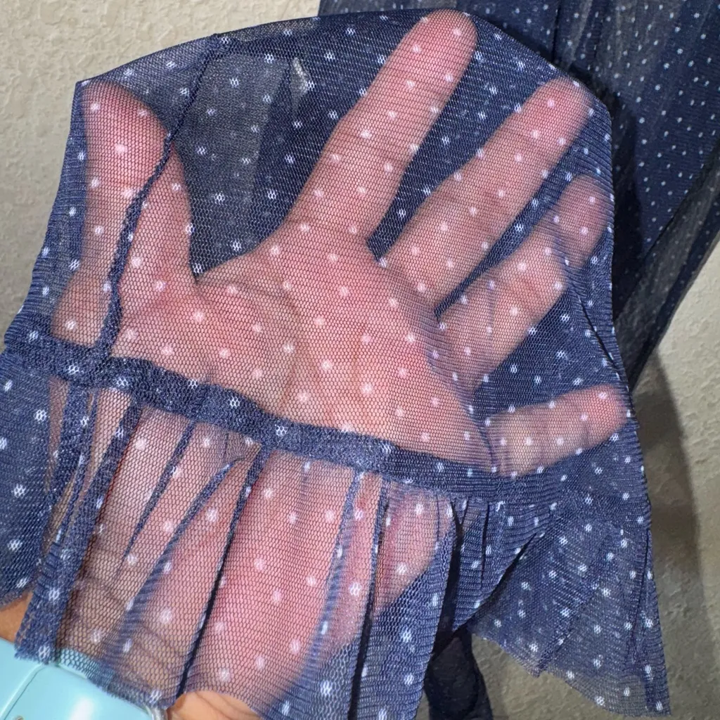 Zara Blue Chemise with Sheer Elegance - Image 6