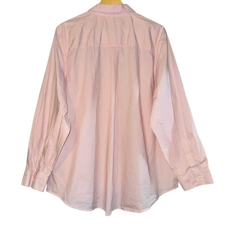 Style & Co Pastel Pink Button Up Shirt Women's 3X Relaxed Lightweight Breathable - Image 4
