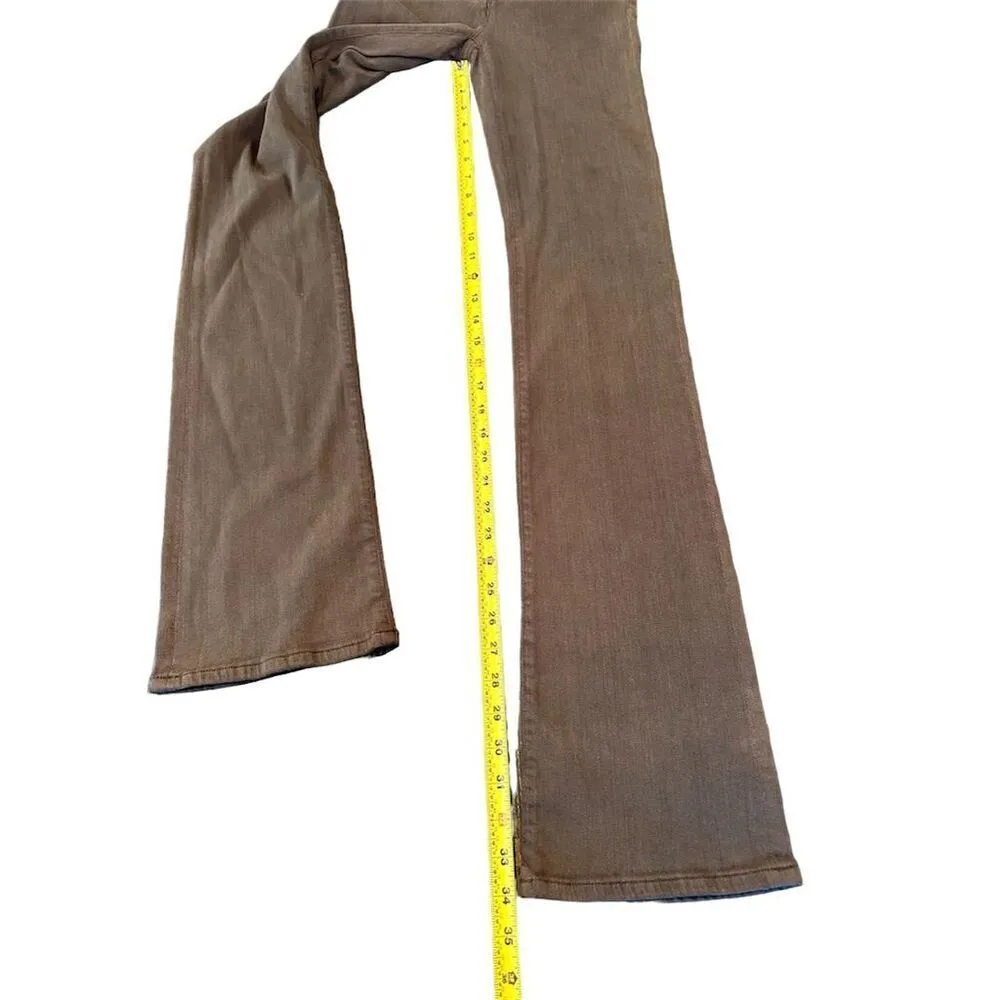 Goldsign Women's Bootcut Jeans Brown Medium Super Stretch Denim size 26 long - Image 11