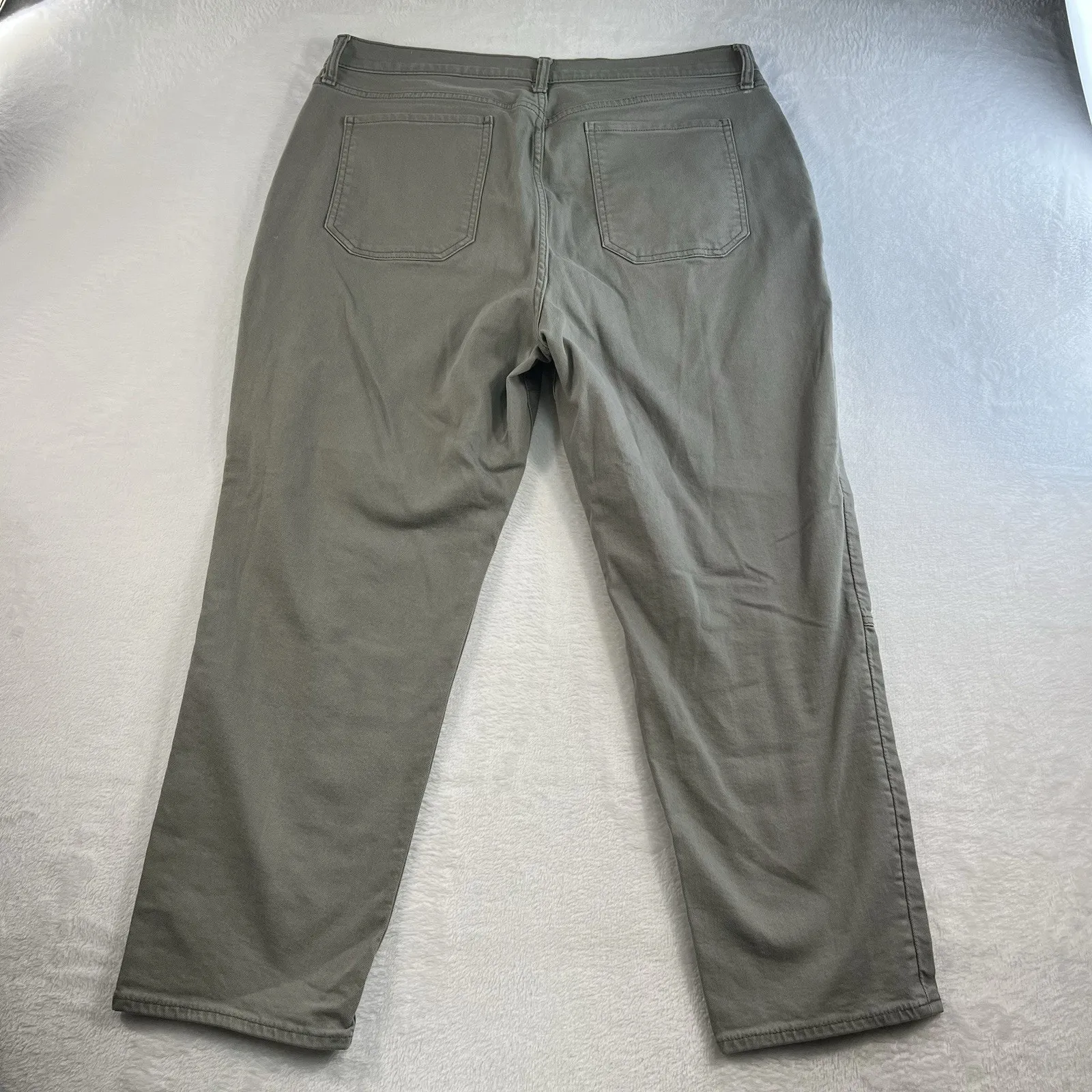 Old Navy Sz 16 Sky-Hi Straight Extra High Waisted Pop Color Utility Jeans Grey - Image 10