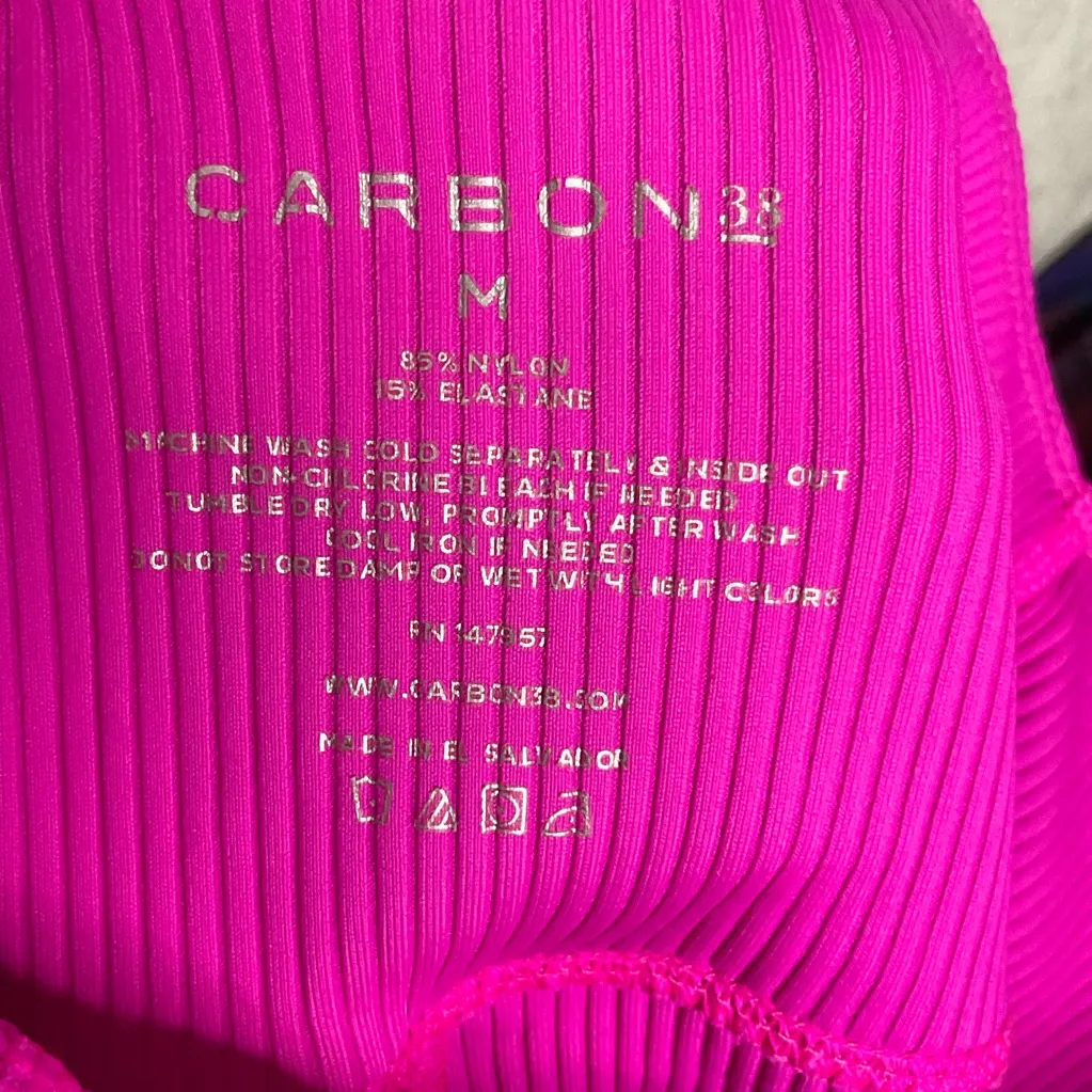 Carbon38 Pink Ribber Biker Short Size M - Image 4