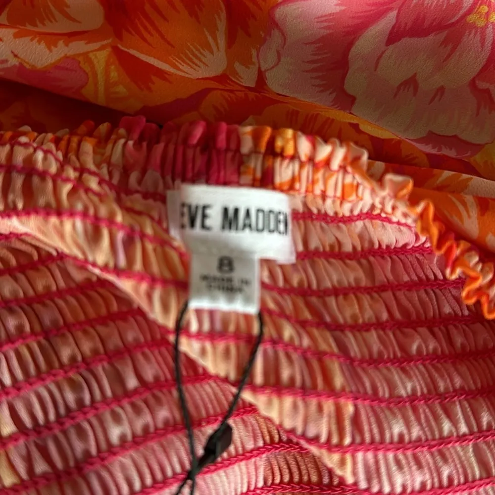 NWT Steve Madden Nicole Floral Print Sweetheart Neck Long Sleeve Mini Dress - Image 10