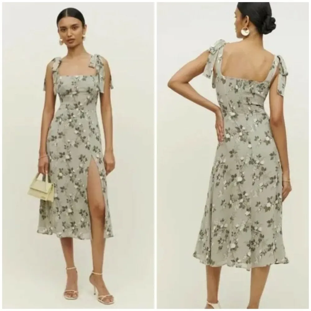 💕REFORMATION💕 Twilight Dress ~ Verde Green Floral Print 2P NWOT - Image 7