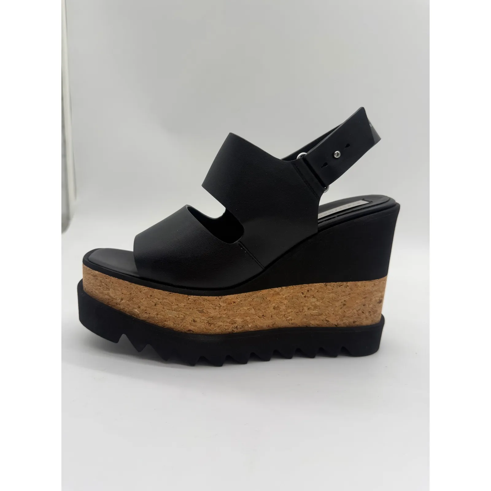 NIB Stella McCartney SneakelysePlatform Wedge Sandal Black Sz9.5 $795 - Image 8