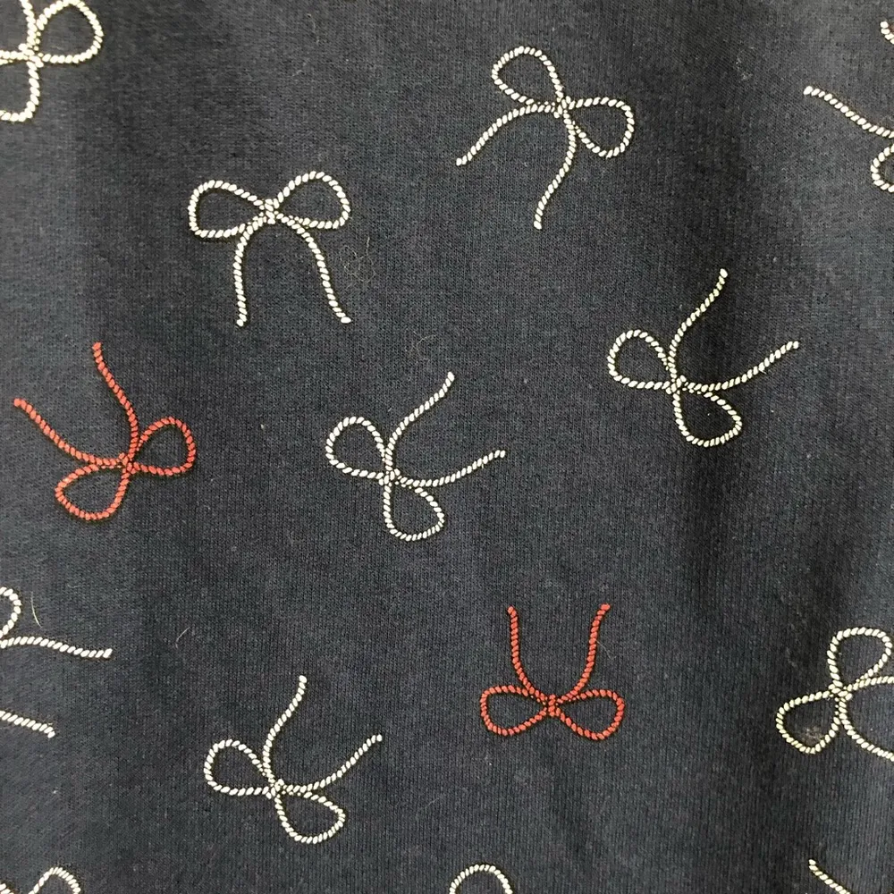 LA Kitty Blue/White/Red Bow Scoop Neck Pullover Top/Sweater. Size Small - Image 5