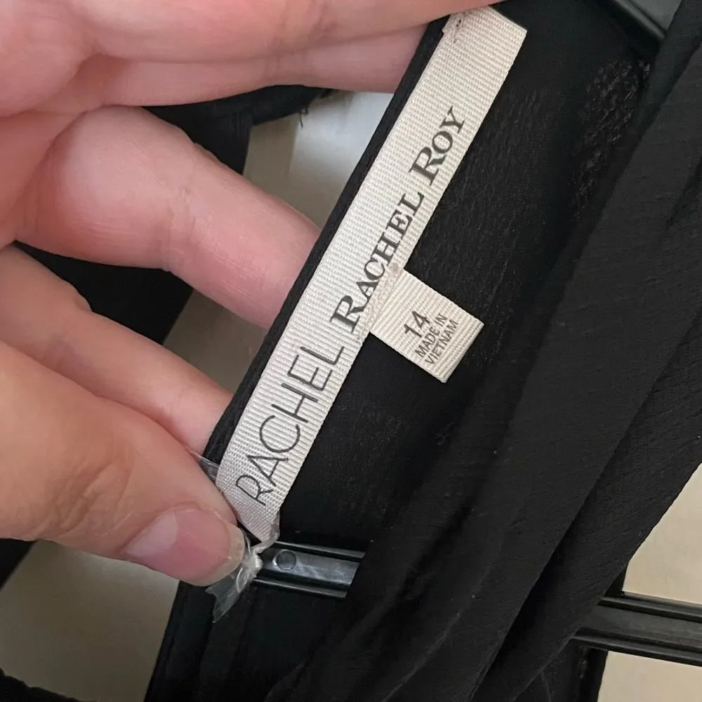 Rachel Rachel Roy Black Dress High Keyhole Neckline Halter Top Flowy Midi 14 - Image 8