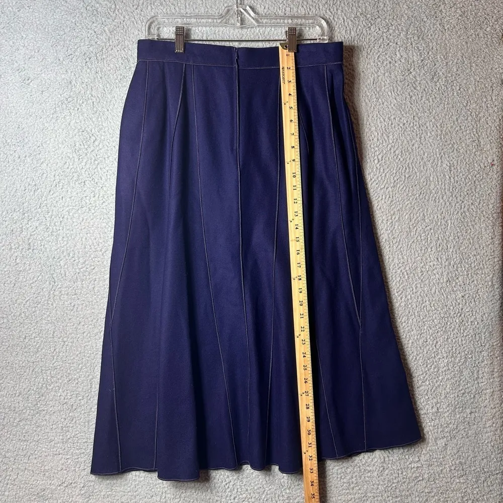 Harve Benard Skirt Suit‎ Set Women Top 10/Bottom 12 Purple Wool Blend Blazer NEW - Image 14